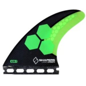 SHAPERS Fins AM1 Carbon Stealth Future Thruster Finset (M)