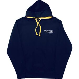 Dexters Stitched Logo Junior pull on - Navy - yellow hood