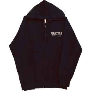 Dexters Stitched Logo Adult zip up - black