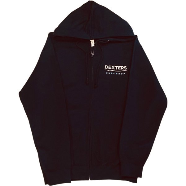 Dexters Stitched Logo junior zip up - black