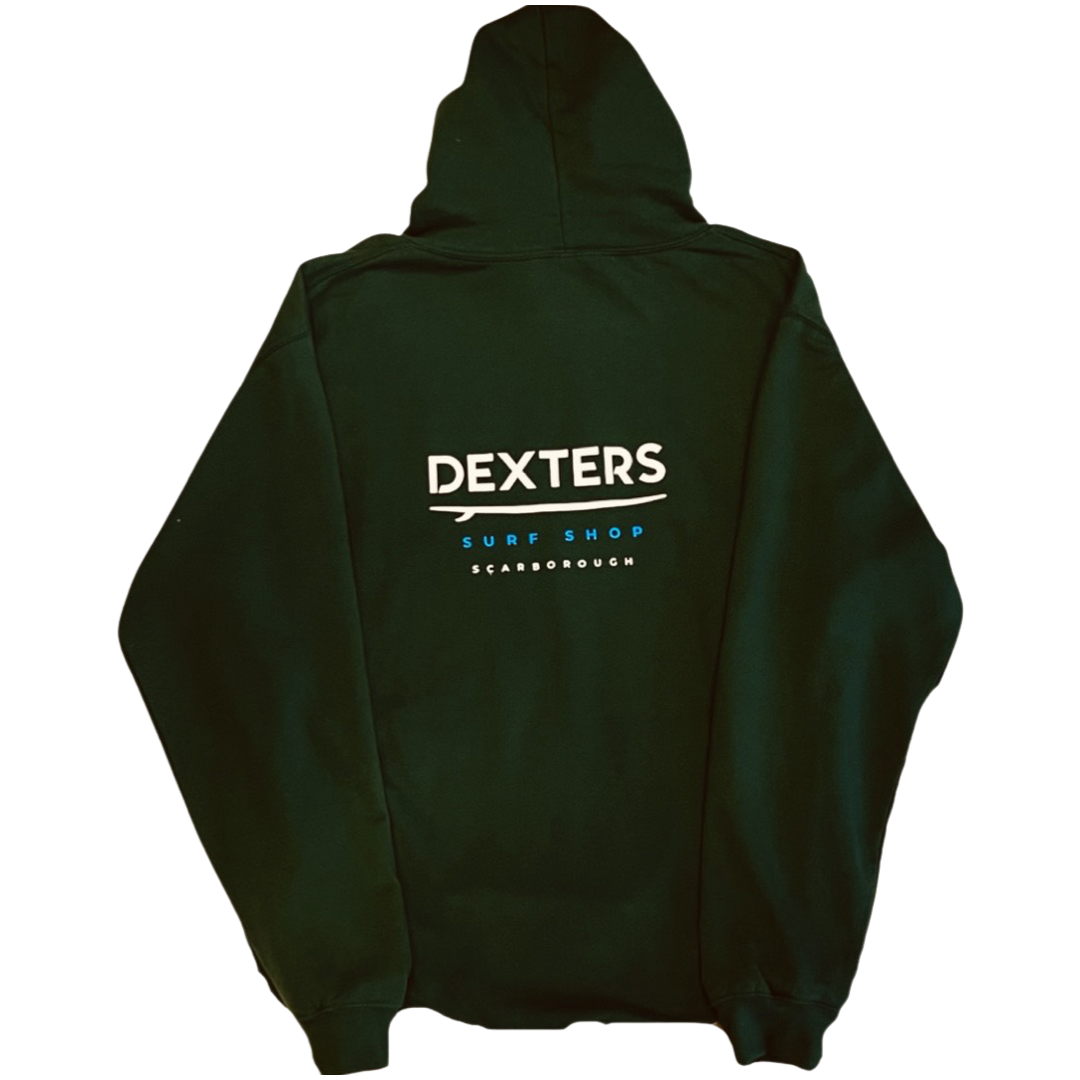 Dexters Stitched Logo Adult pull on - Military Green - yellow hood - Image 2