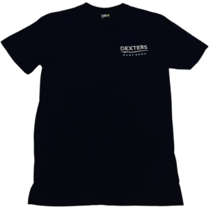 Dexters Stitched Logo Adult T-shirt - Black