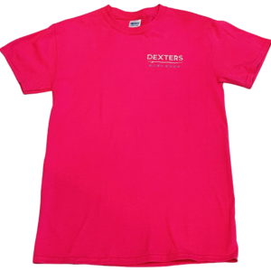 Dexters Stitched Logo Adult T-shirt - pink