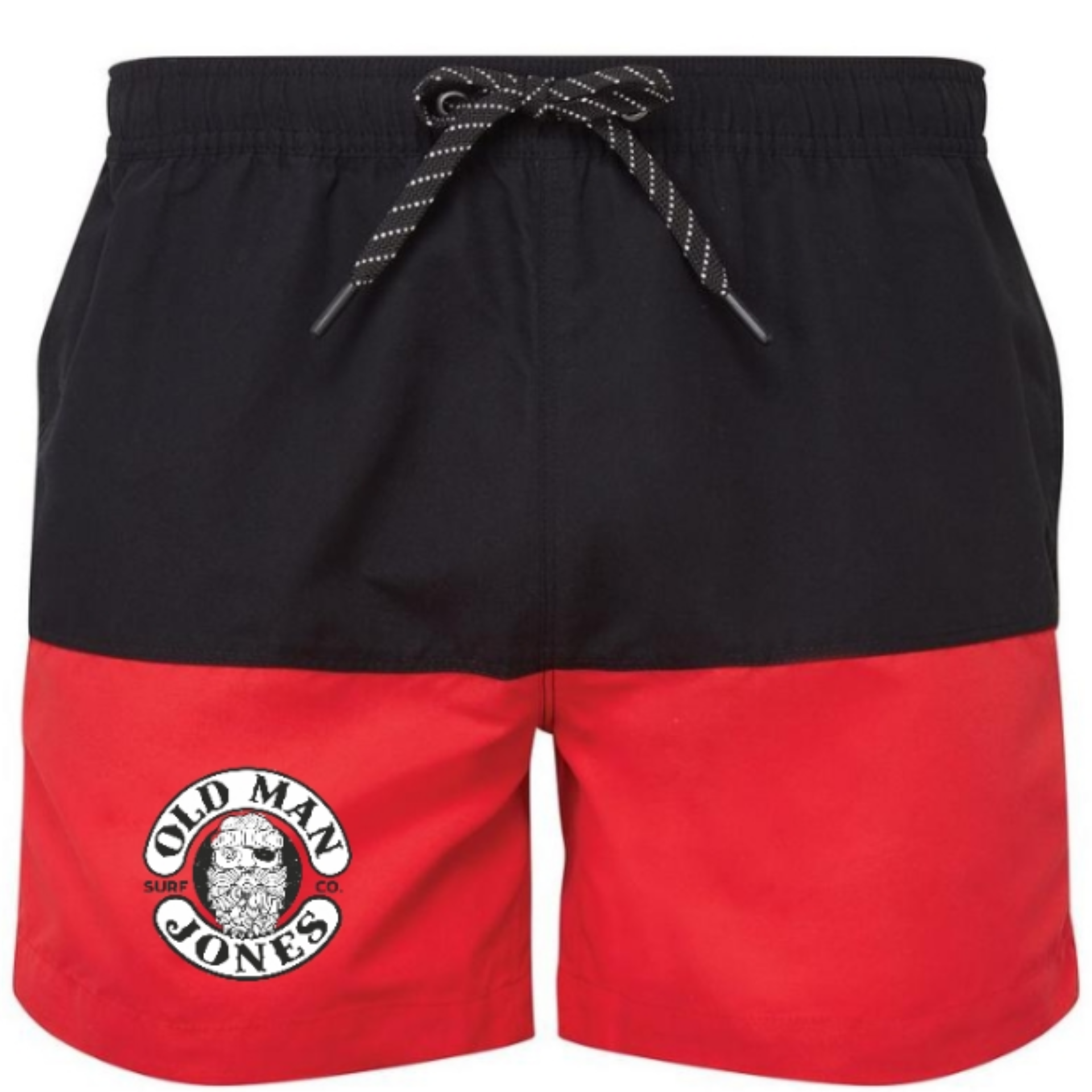 Old Man Jones Swim shorts - Black/Red