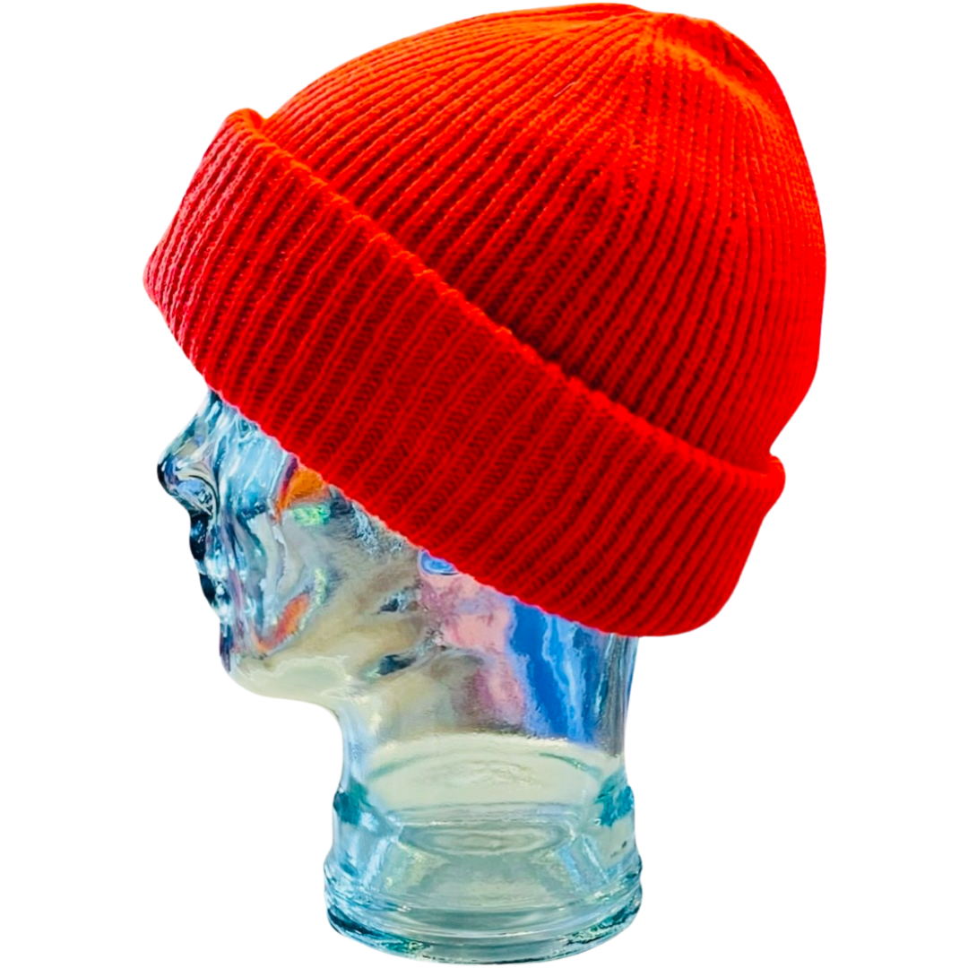 Chunky junior Ribbed Beanie - Red - Image 2