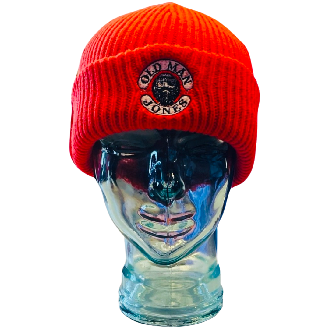 Chunky junior Ribbed Beanie - Red