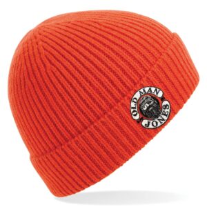 Chunky adult Ribbed Beanie - Fire Red