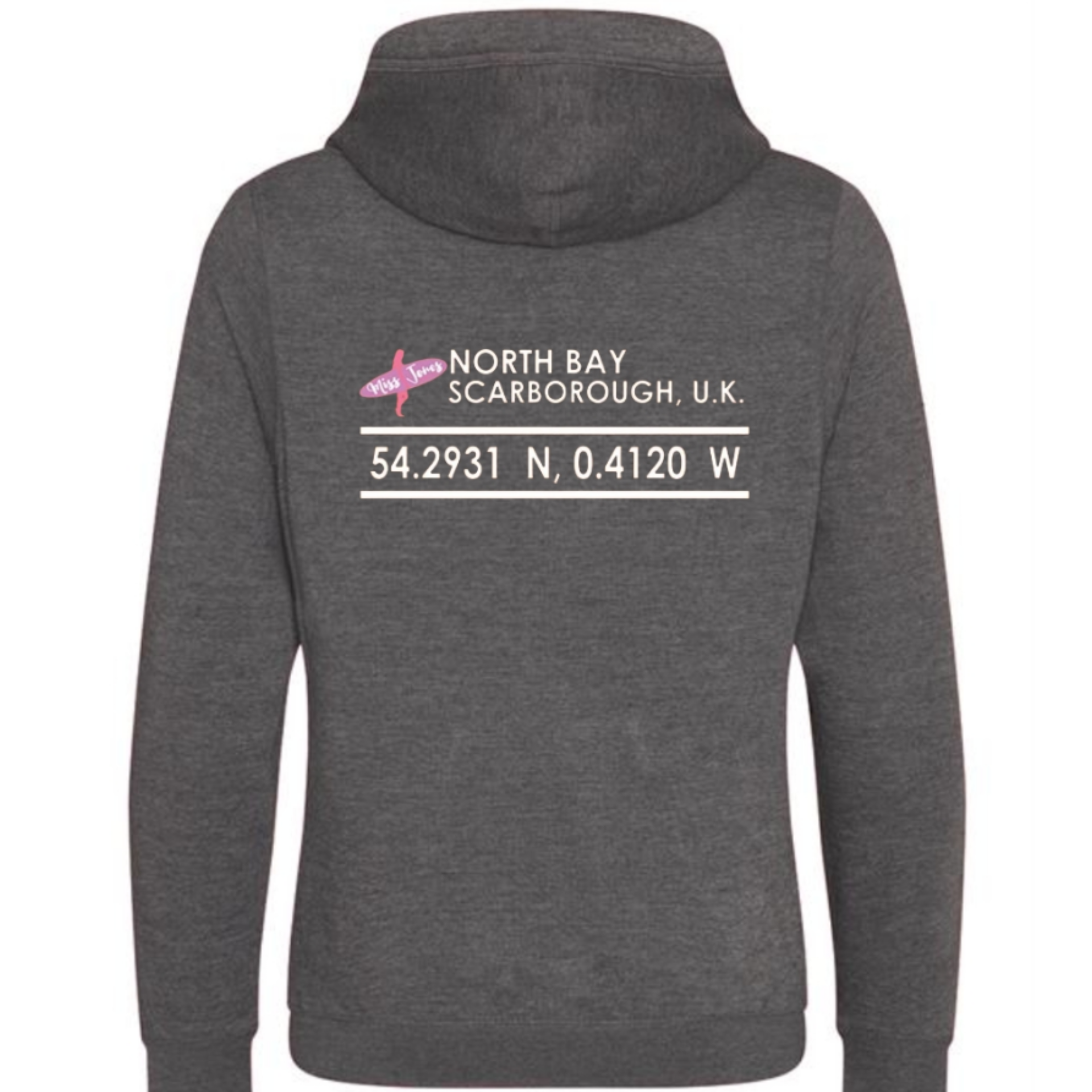 Miss Jones Stitched Logo - Charcoal - Cross Hood - Image 2