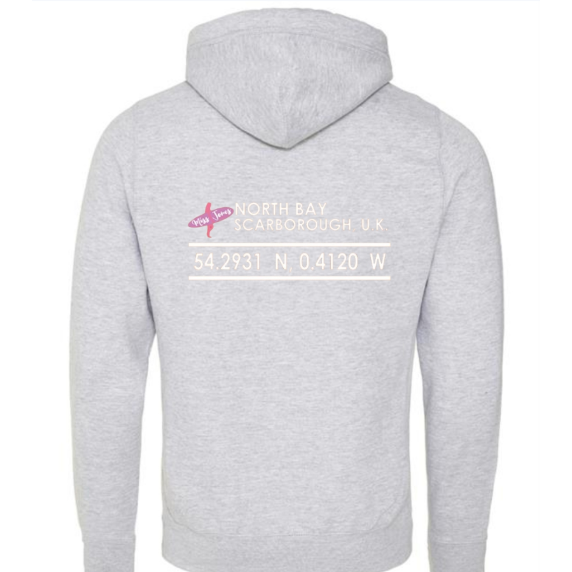 Miss Jones Stitched Logo - Heather Grey - Cross Hood - Image 3
