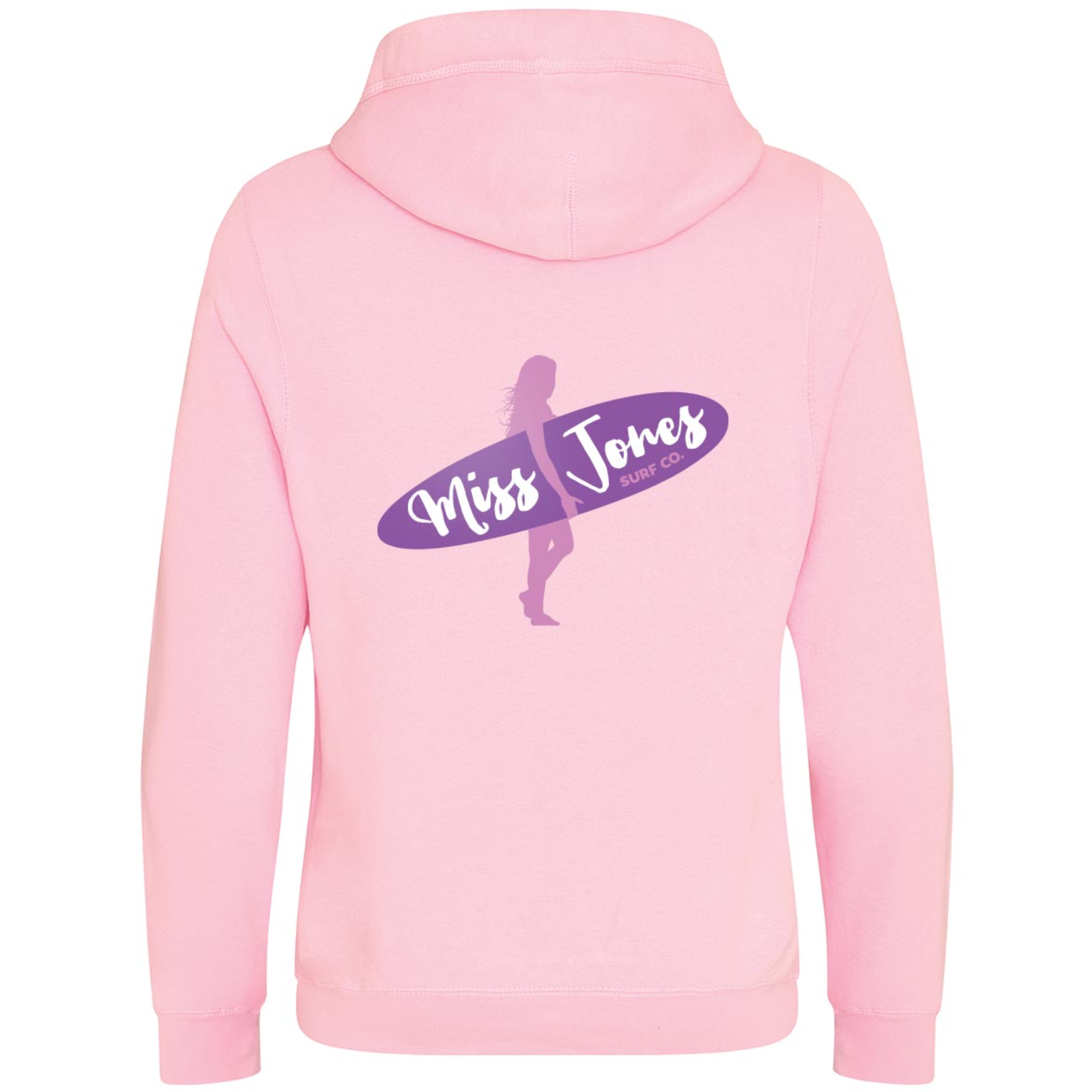 Miss Jones Stitched Logo - Baby Pink - Cross Hood - Image 3