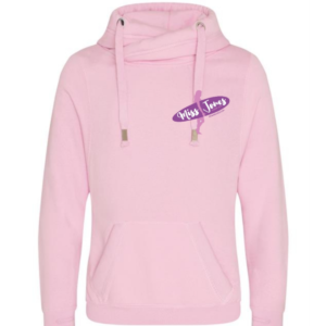 Miss Jones Stitched Logo - Baby Pink - Cross Hood
