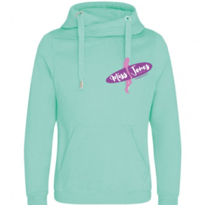 Miss Jones Stitched Logo -peppermint - Cross Hood