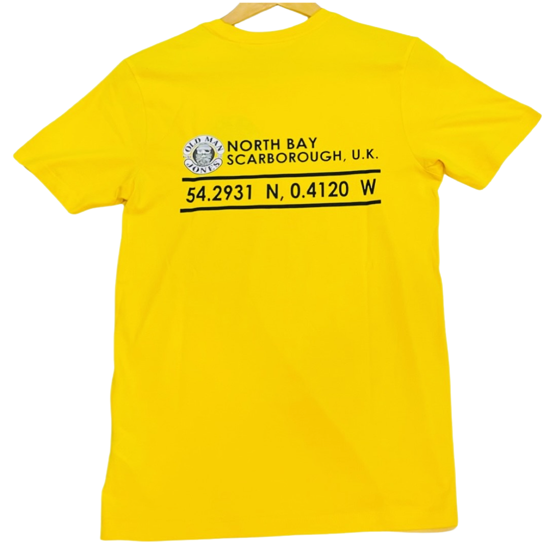 Old Man Jones STITCHED COORDINATES LOGO Junior TEE – Yellow - Image 2