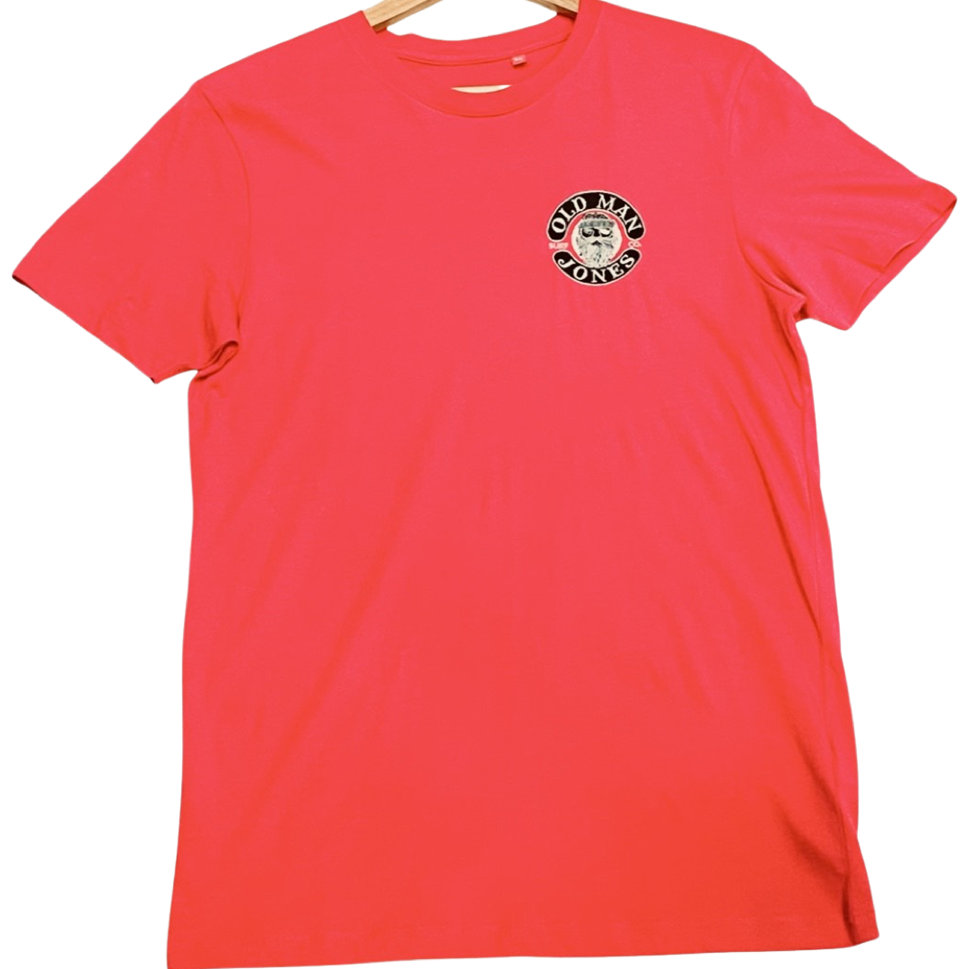 Old Man Jones STITCHED COORDINATES LOGO Junior TEE – Red