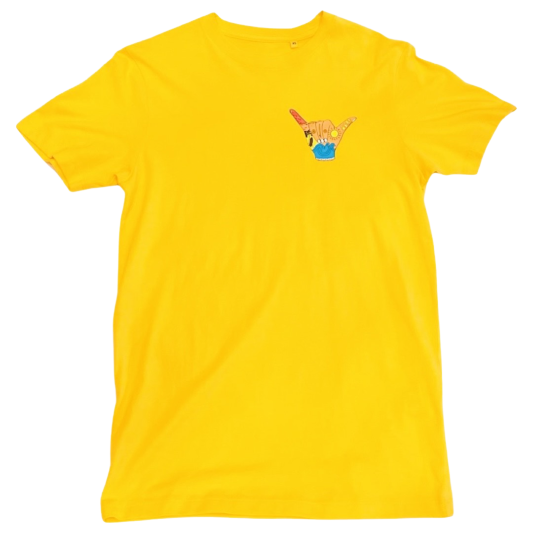 Stay Stoked Logo Adult Tee - Yellow