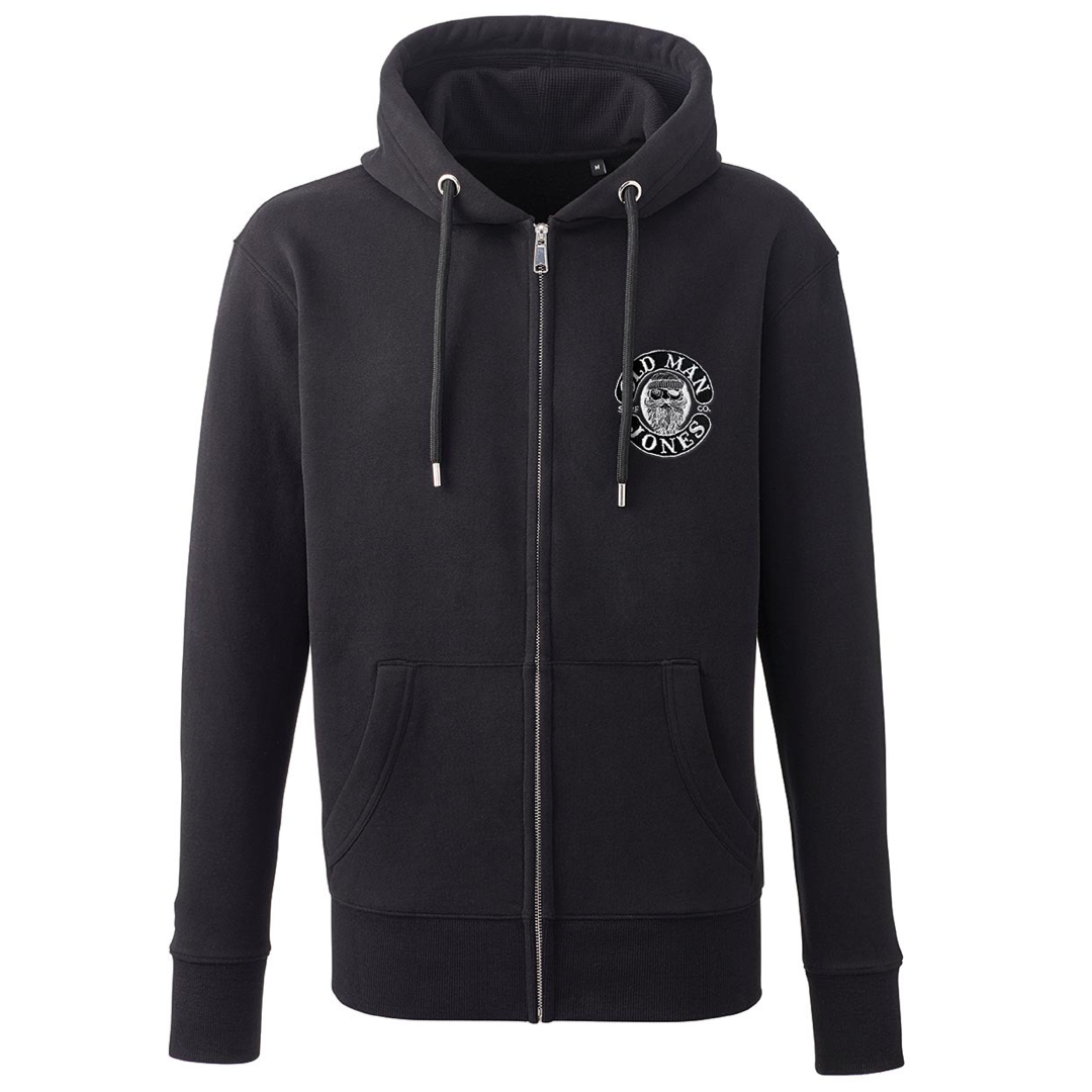 Stitched Logo - Jet Black - Zip up