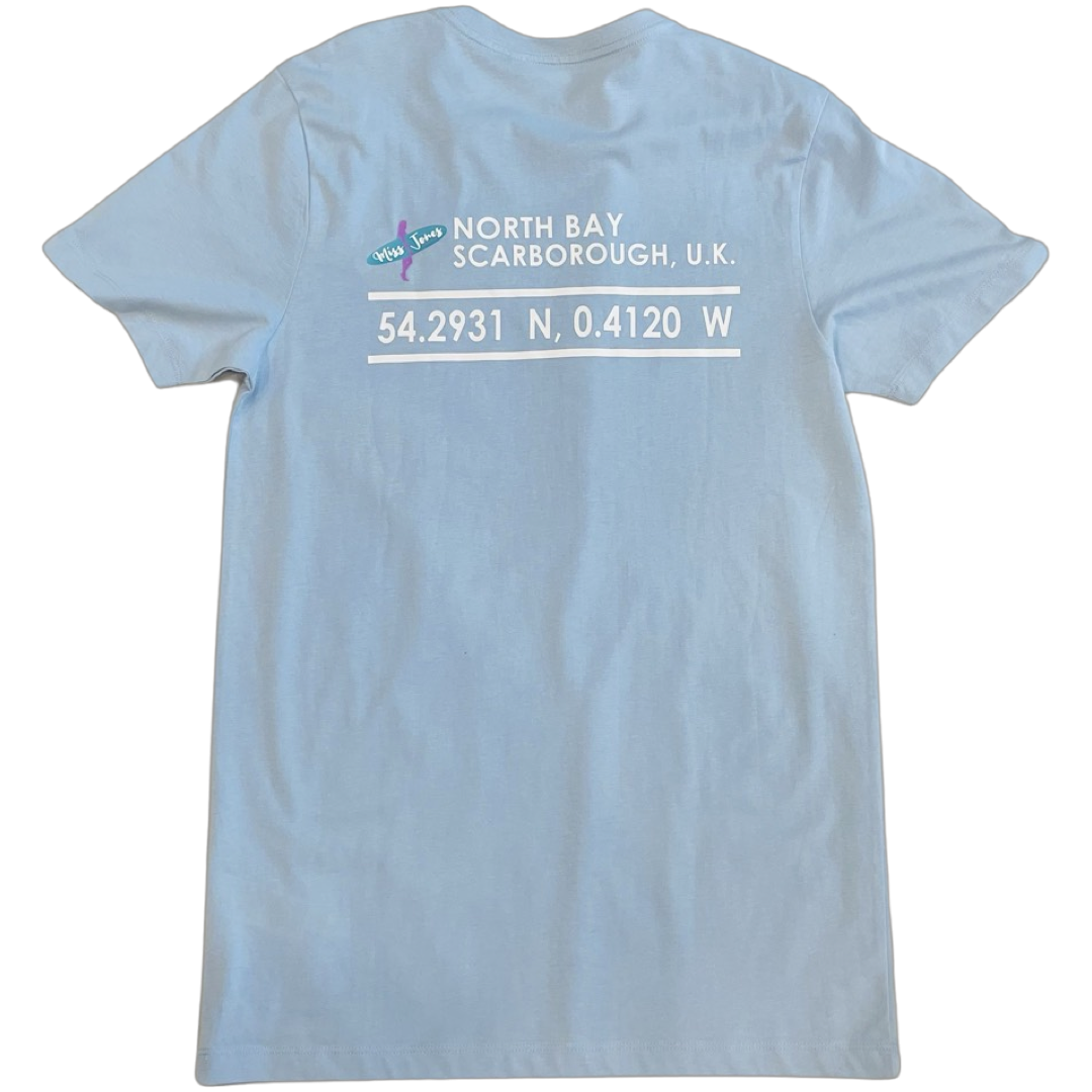 Miss Jones Stitched Coordinates Logo Junior Tee - Light Blue - Image 2