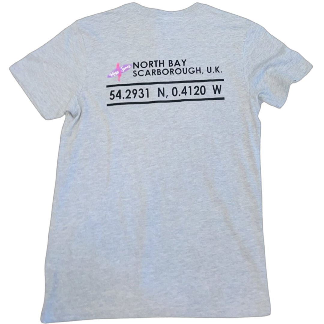 Miss Jones Stitched Coordinates Logo Junior Tee - Light Grey - Image 2