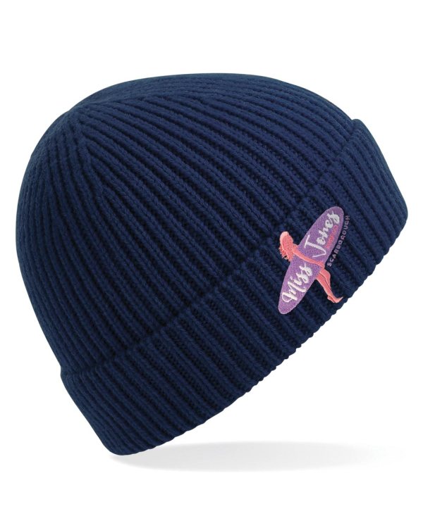 Miss Jones - knit Ribbed Beanie - Oxford Navy