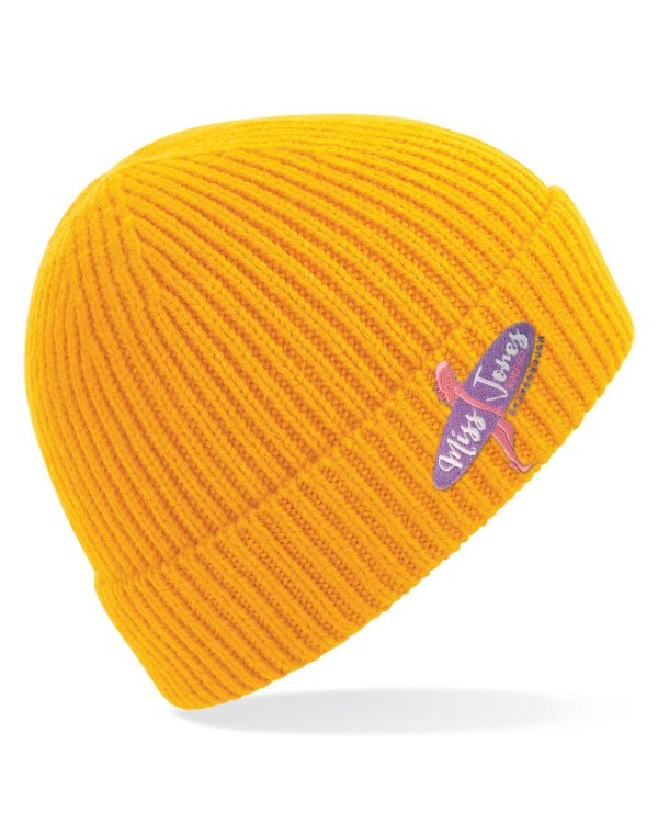 Miss Jones - knit Ribbed Beanie - Sun Yellow