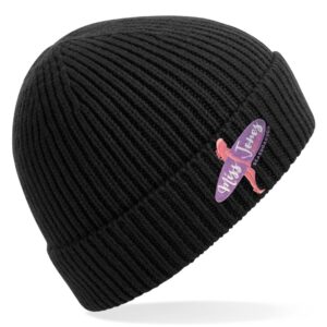 Miss Jones - knit Ribbed Beanie - Black