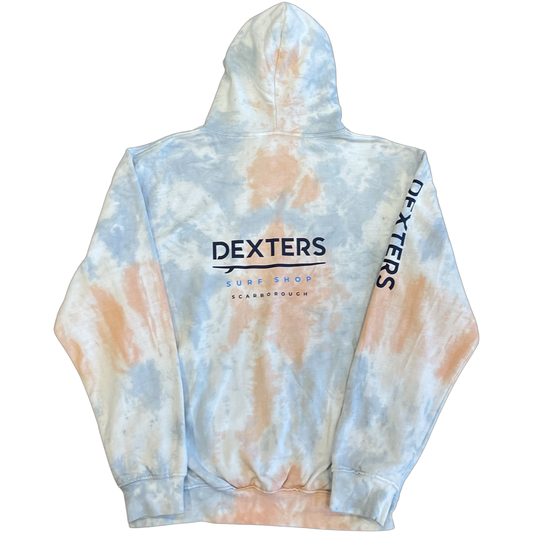 Dexters Full Arm Logo Adult pull on - Tie Dye - Blue / Orange - Image 2