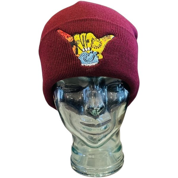 Stay Stoked Logo Adult Beanie - Maroon