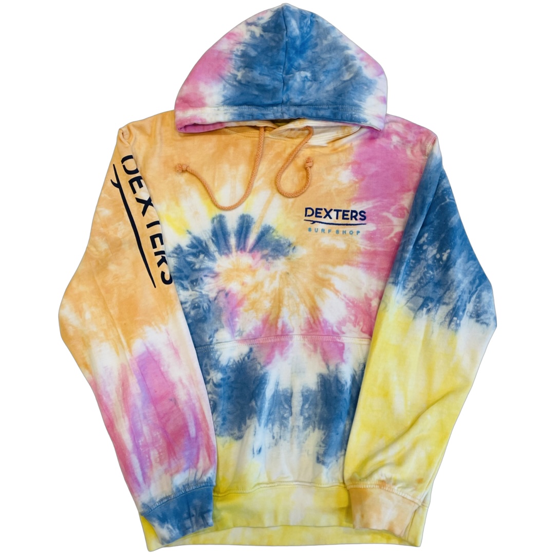 Dexters Full Arm Logo Adult pull on - Tie Dye - Pink / Yellow