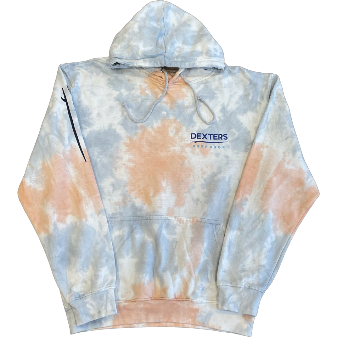 Dexters Full Arm Logo Adult pull on - Tie Dye - Blue / Orange