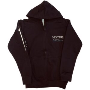 Dexters Stitched Arm Logo junior zip up - black
