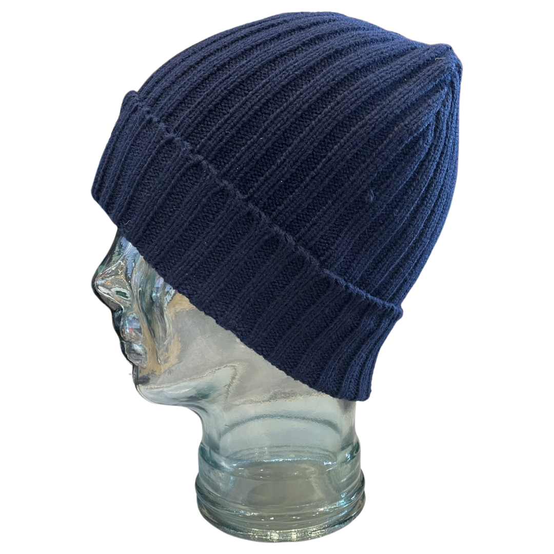 LIGHTWEIGHT Junior RIBBED BEANIE – NAVY - Image 2