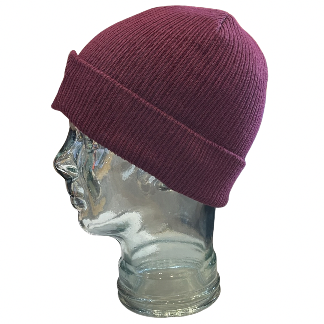 100% ORGANIC Junior BEANIE – MAROON - Image 2