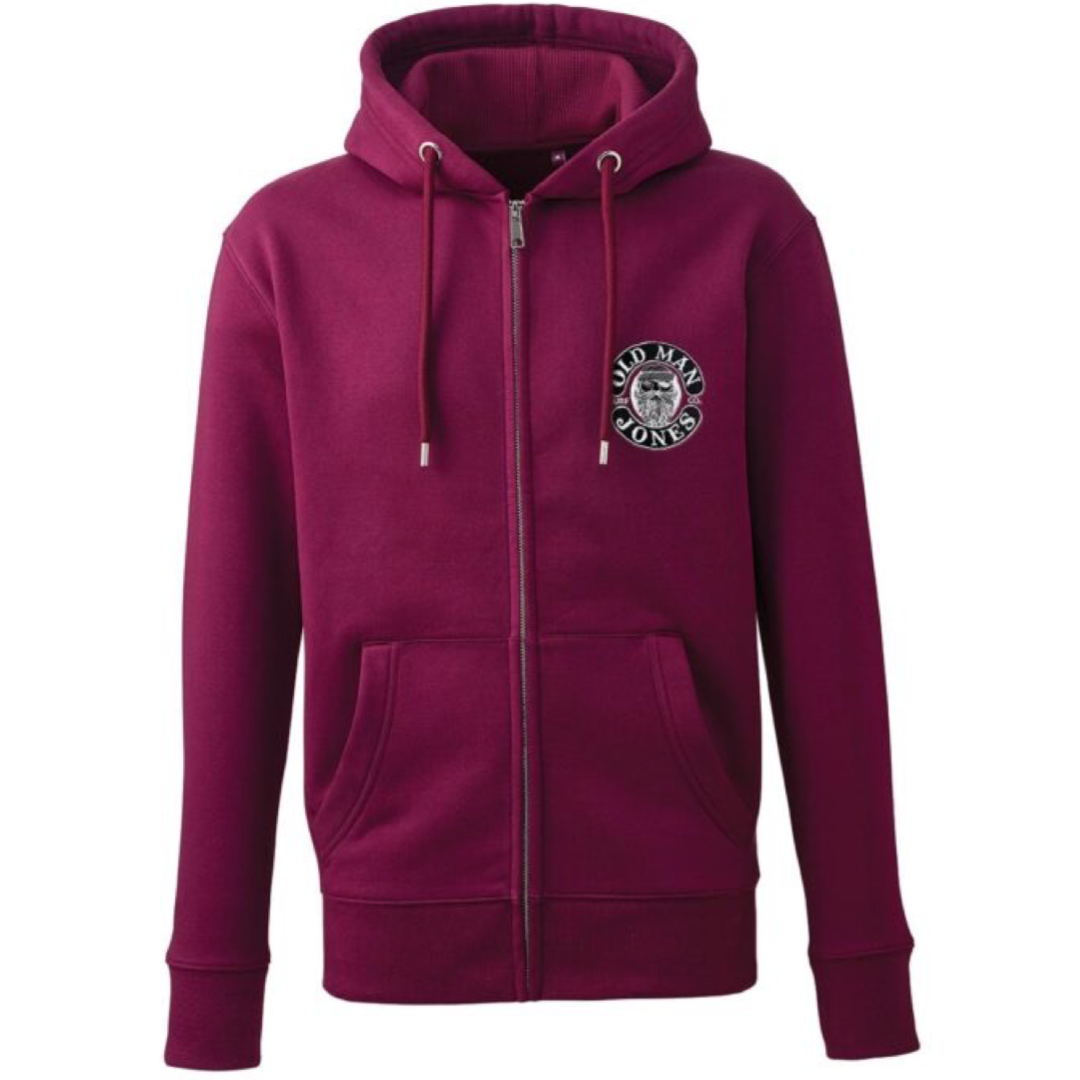 Stitched Logo - Burgundy - Zip up