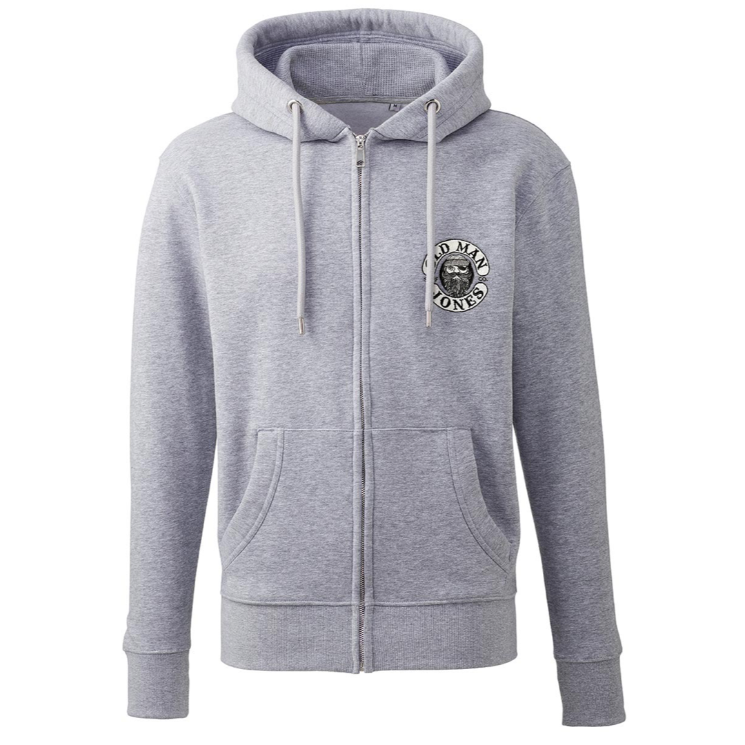 Stitched Logo - Marl Grey - Zip up
