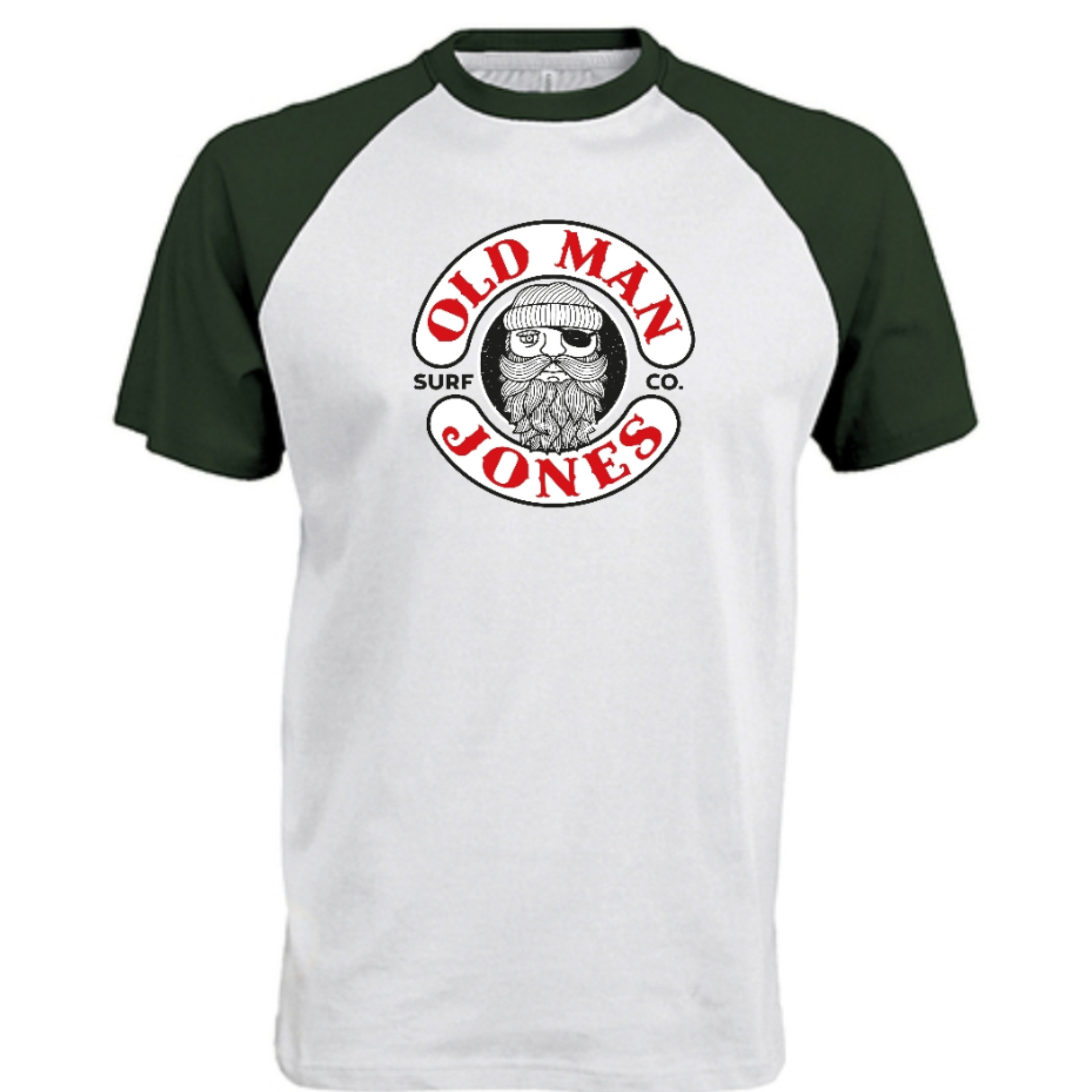 Baseball Style Tee - Forest/White - Image 2