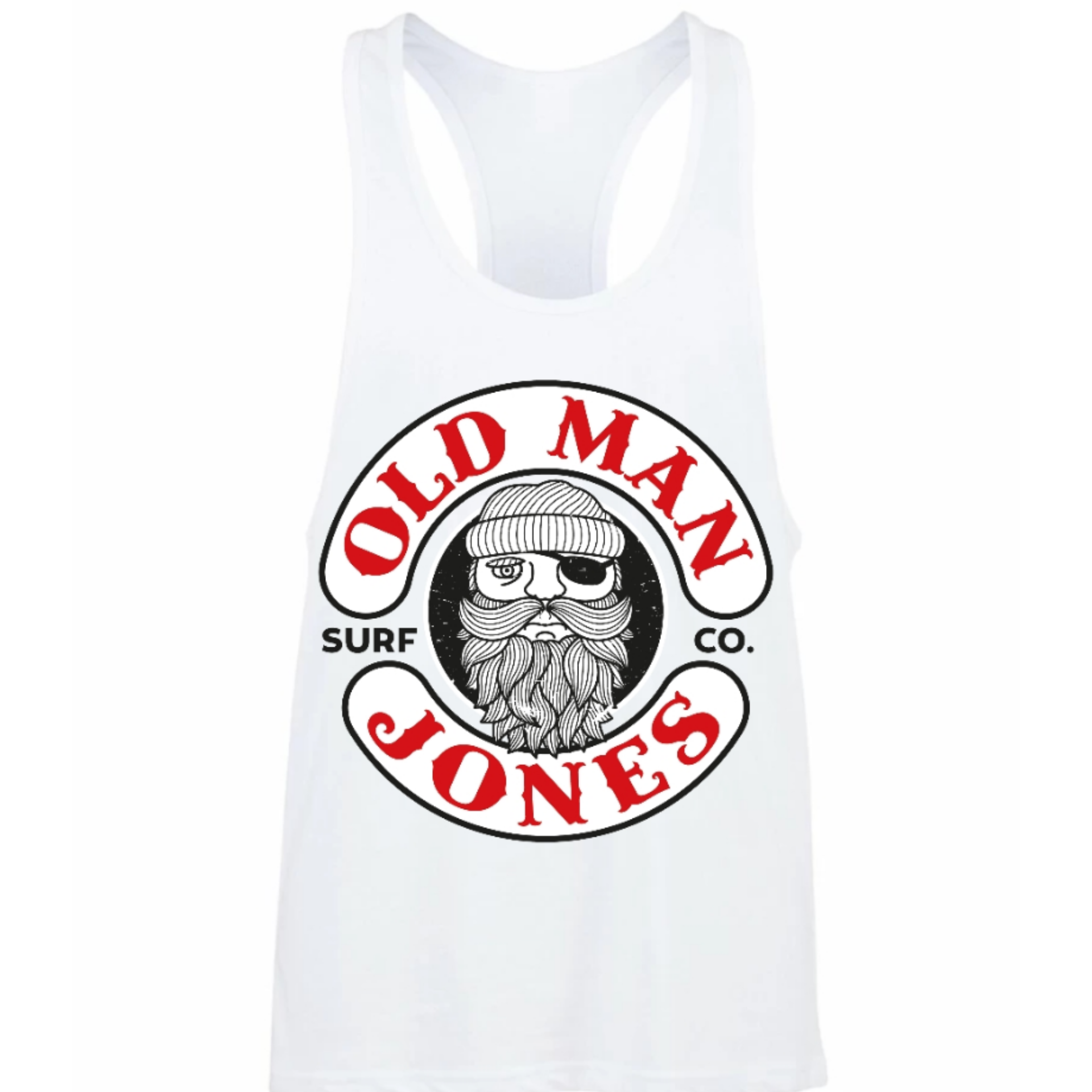 Muscle Cut Racerback Vest - White