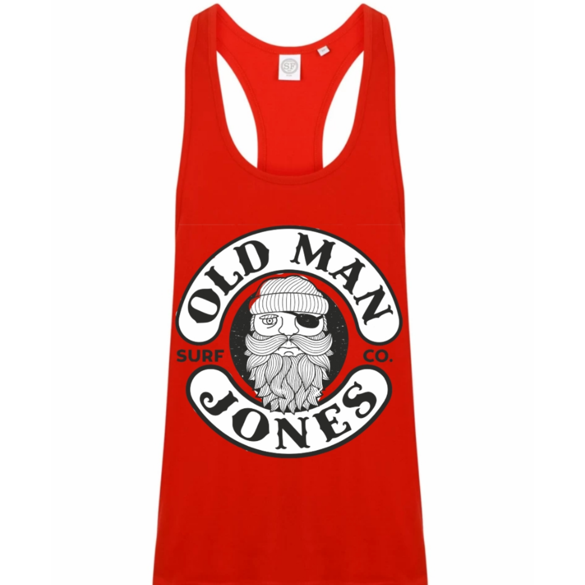 Muscle Cut Racerback Vest - Red - Image 2