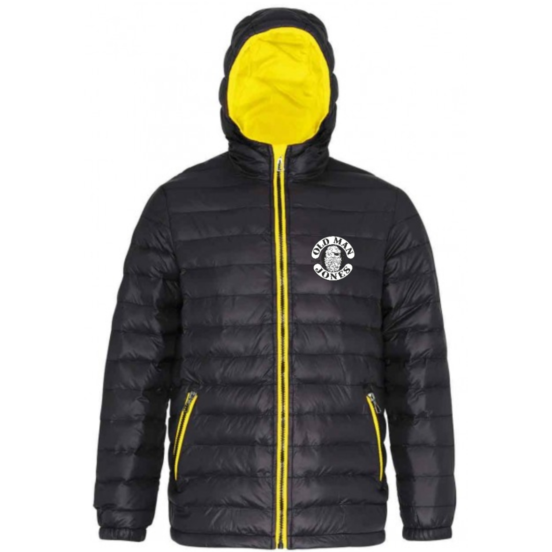 Padded Jacket - Quilted Lining - Black / Yellow