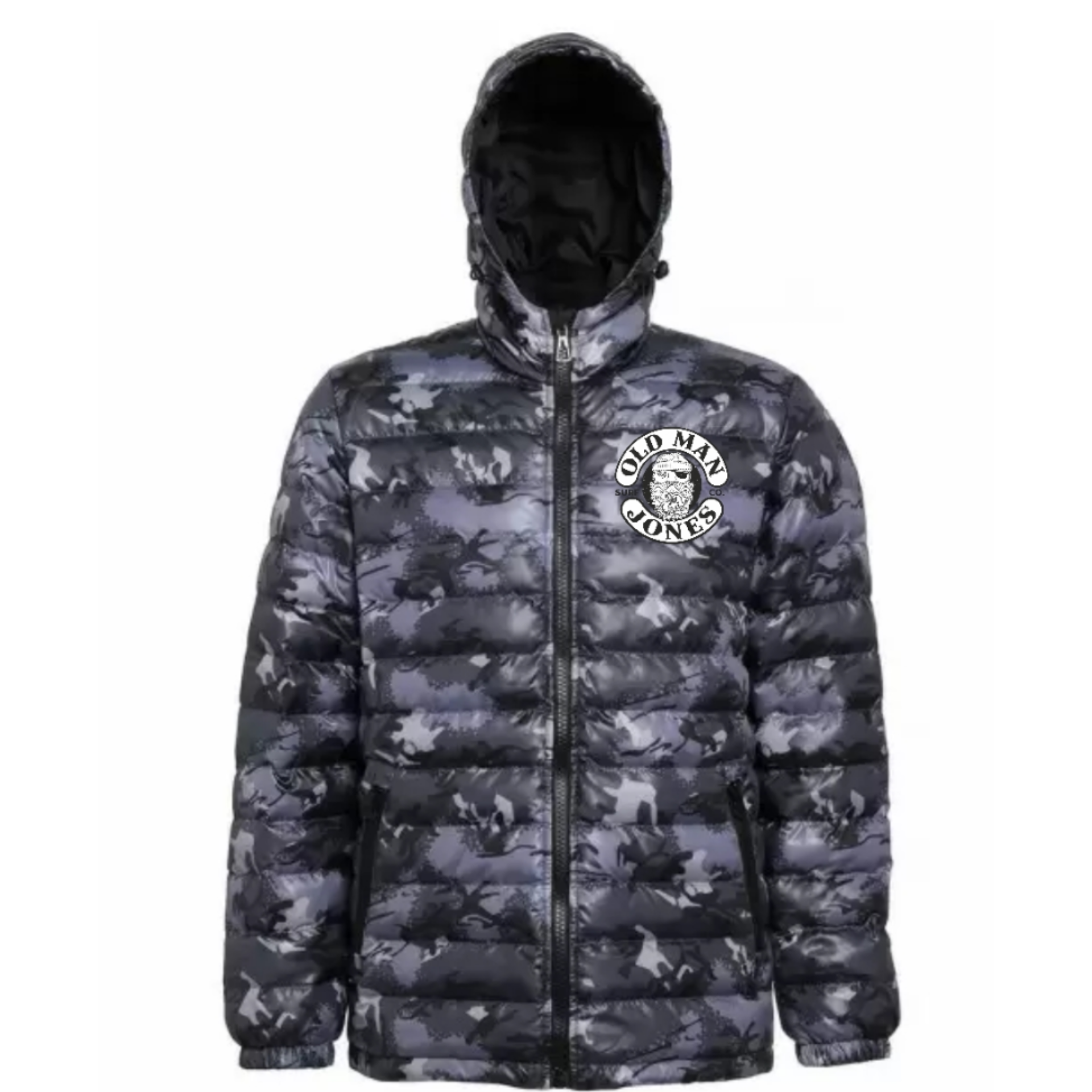 Padded Jacket - Quilted Lining - Camo / Grey