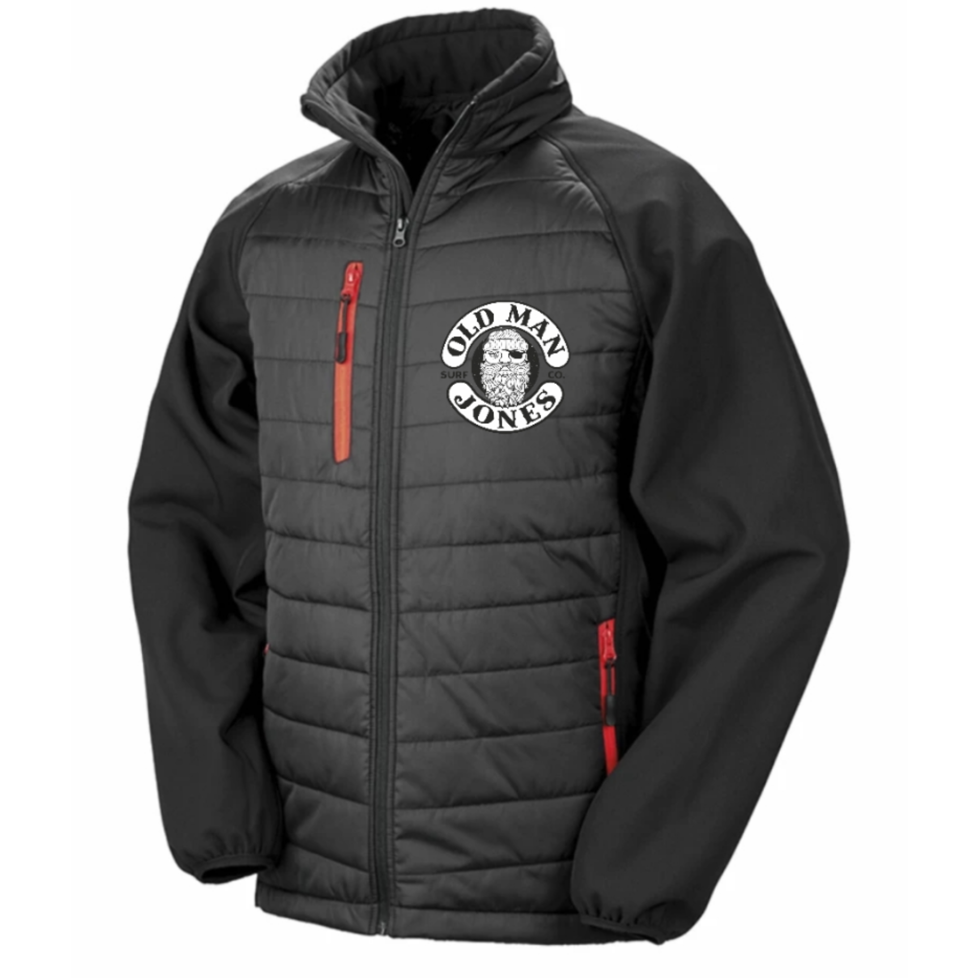 Padded Jacket - Padded Softshell - Black / Red