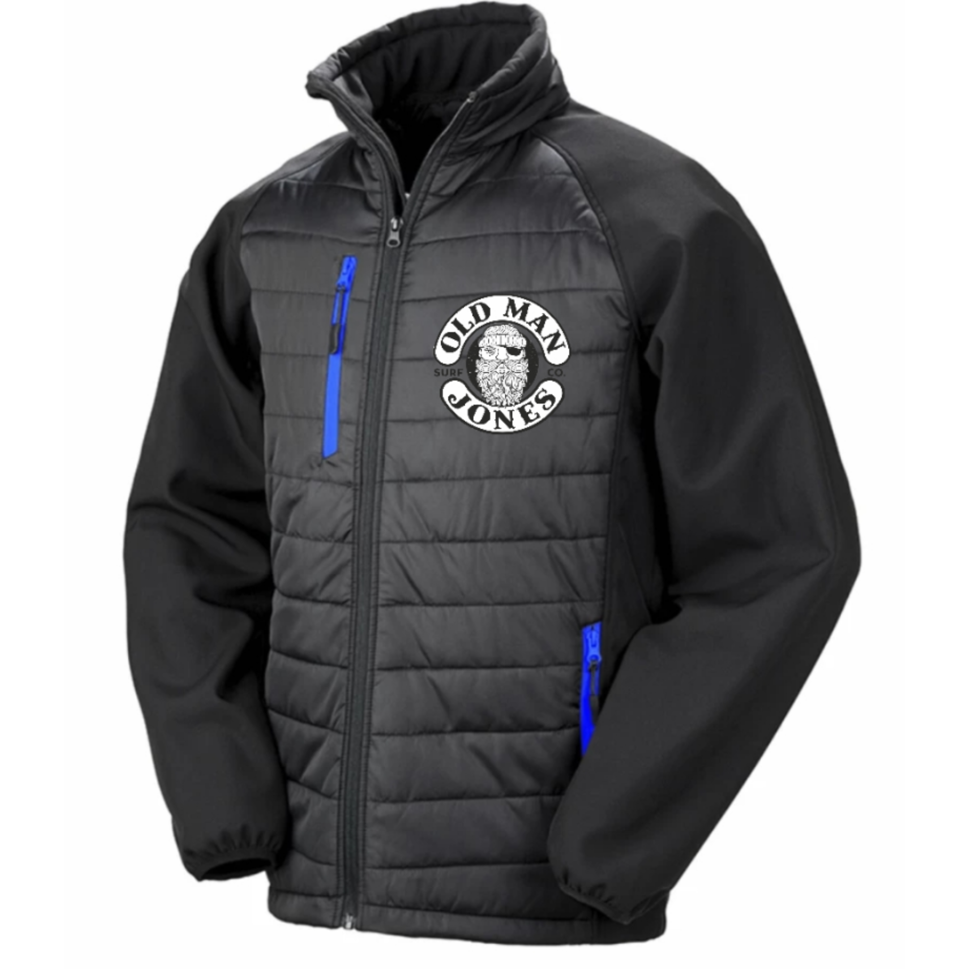 Padded Jacket - Padded Softshell - Black / Royal
