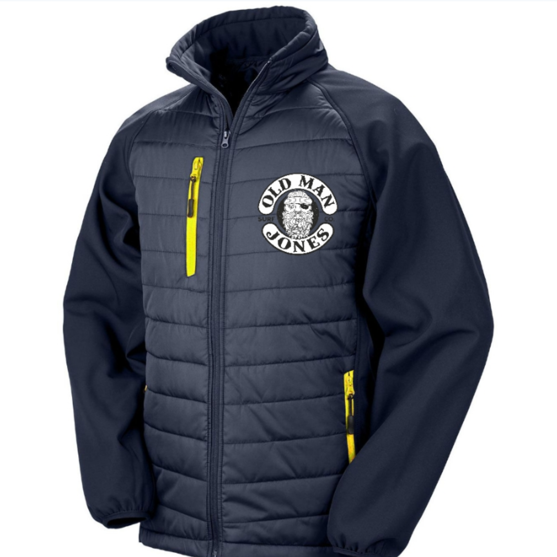 Padded Jacket - Padded Softshell - Navy / Yellow