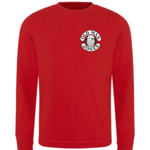 Stitched Logo Cotton Sweater - Red