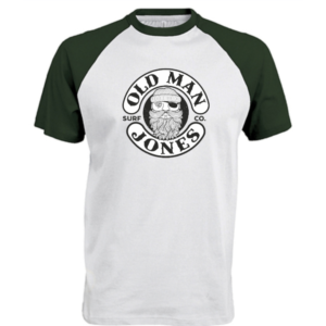 Baseball Style Tee - Forest/White