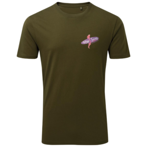 Miss Jones Stitched Logo - Khaki - Organic Tee