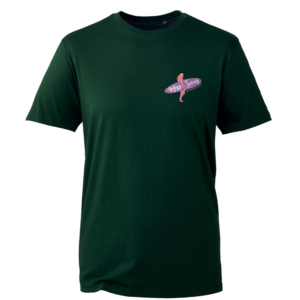 Miss Jones Stitched Logo - Forest Green - Organic Tee