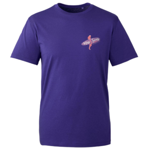 Miss Jones Stitched Logo - Purple - Organic Tee