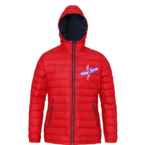 Miss Jones - Padded Jacket - Red / Navy