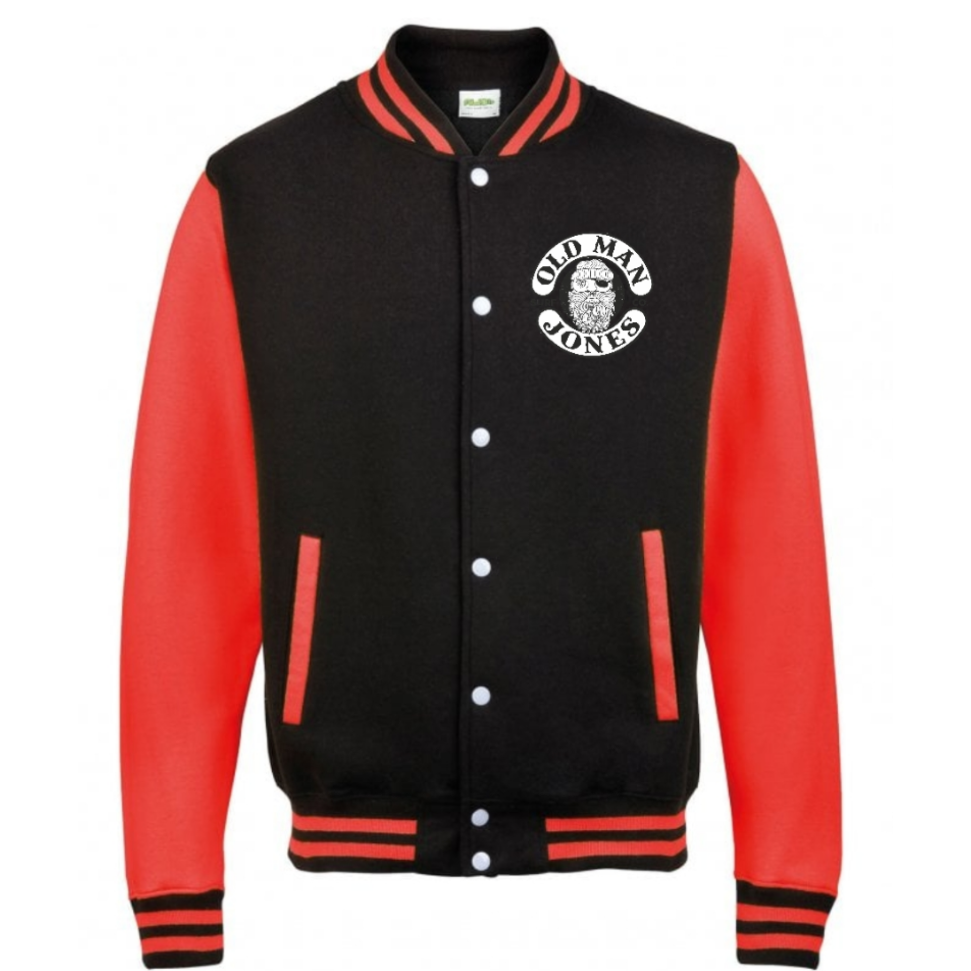 Varsity Jacket - Classic American- Black / Red