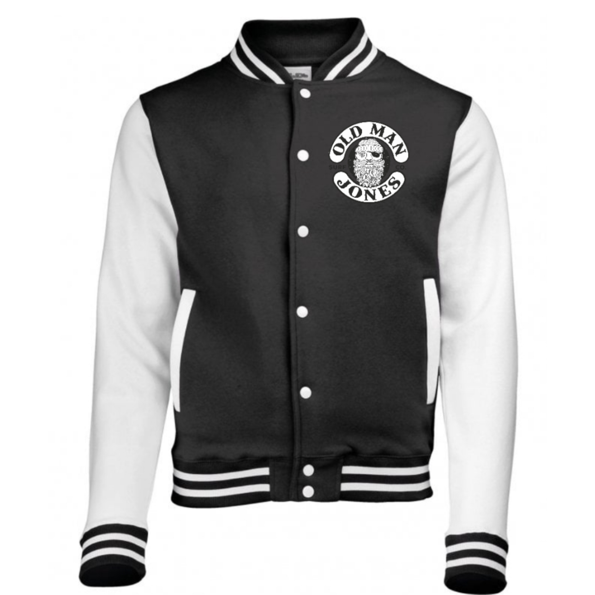 Varsity Jacket - Classic American- Black / White